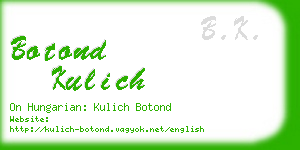 botond kulich business card